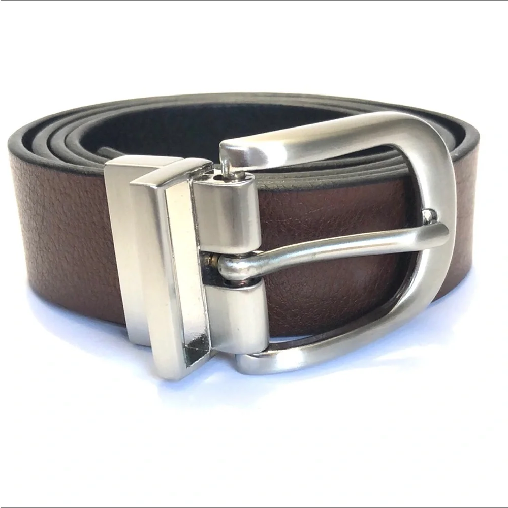 Men’s Reversible Black Brown Supple Leather Belt size Large 40”